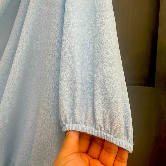 Michael Kors blue cold shoulder women’s XL dressy shirt - Picture 4 of 6